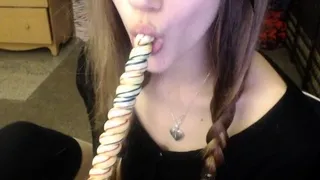 Close up teen foot worship