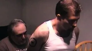 Blindfold straighty dick blown by DILF