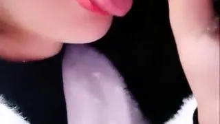 Asian amateur girlfriend gives a blowjob pov HD