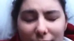 Shy girl gets facial