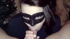 Cheating Girl Suck Stranger Cock on Christmas Swing Party