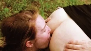 Wild in the woods redhead gets naked for anal fucking