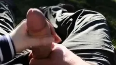 Handjob in the Backyard