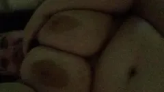 Hot brunette big boobs toying pink pussy