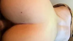 Girl with great ass tied to bed and fucked for cumshot