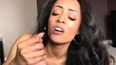 Amateur Curvy Girl Blowjob and Cum on Face and Big Boobs