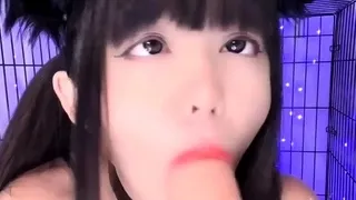 Close up of Asian masturbation
