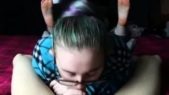 Nerdy Girl Sucks Dick Before Bed