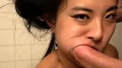 Awesome tight asian wet teasing blowjob handjob