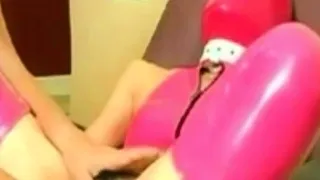 Japanese latex slave extreme penetrated