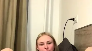 Blonde Teen Solo Masturbating On Webcam