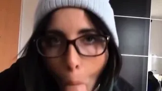 POV Smoke blowjob with german amateur teen homemade