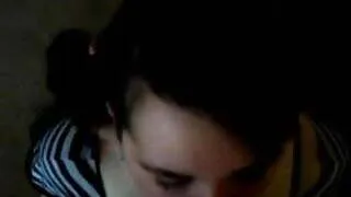 homemade amateur brunette facial cumshot