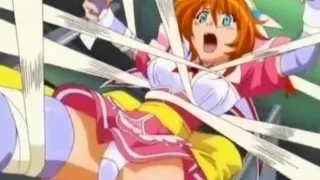 Busty blonde anime teen