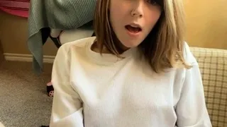 Amateur brunette double toying on webcam