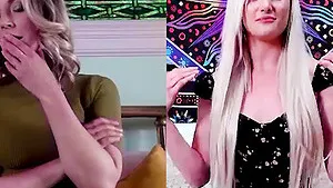 Webcam show with pornstars Mona Wales and Morgan Rain stripping