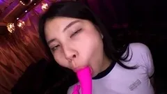 Amateur Asian College Teen Gives Blowjob