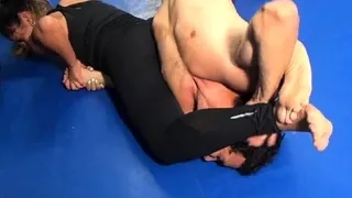 She will do her best to defeat her man in their wrestling