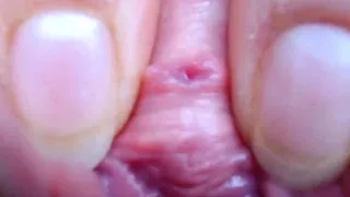 Cummy amateur pussy close up