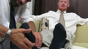 Amateur guys in interracial stripping and feet licking at home