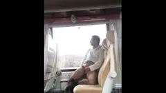 A striptease in a public train