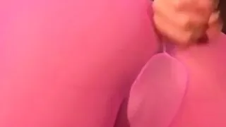 Slender beauty in heels orgasm by fingering cuch