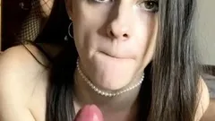 Small titted babe gives awesome blowjob