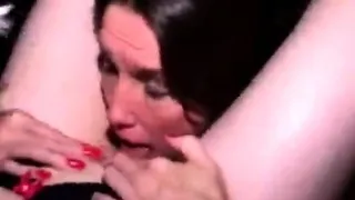 Close up view of lesbian pussy licking