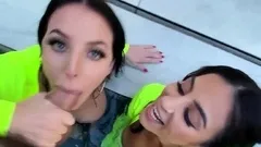Threesome with angela white and youtube star lena the plug