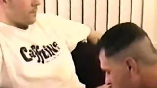 Straight jock receives bj from DILF