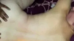 Pawg girl gets a big creampie from black friend