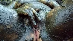 Red Riding Hood masturbates in forest mud