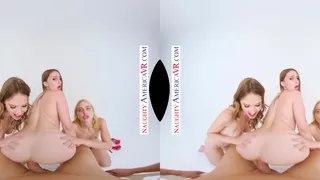 Naughty America - Sexy coeds enjoy a hard cock