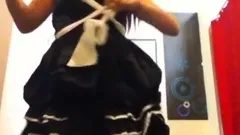 Leilee in dressing room wearing some sexy clothes