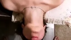 Tinder Inverted blowjob girl with eyemask
