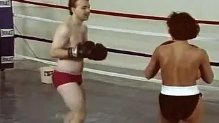 catfight nude male vs female mixed naked boxing