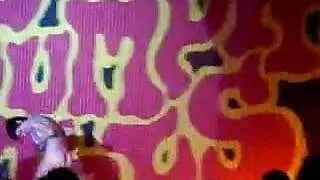 Hot English Girl Strips in Public Club