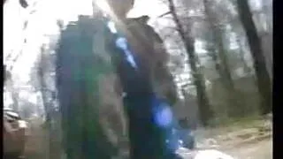 Lea, french milf, gangbanged in a public forest