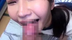 Japanese teen blowjob with creamy mustache
