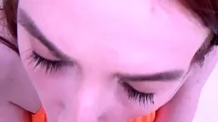 Young Red Head with Braces gives Blowjob at audition