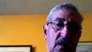 grandpa stroke on webcam