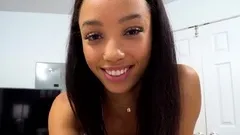 Petite ebony stepsis sucking hard cock