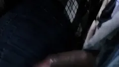 Bus - big cock touches pussy