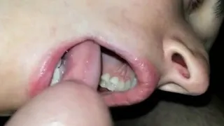 Blowjob from girl with cumshot
