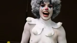 Cosplay porn with hottie masked as a clown