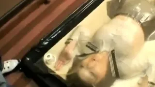 Asian amateur slut handles anal toys