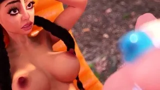 Superb brunette and redhead lesbians enjoying futa anal sex