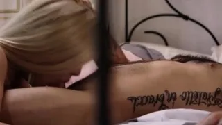 Blonde trans babe licked and ass fucked by her boyfriend