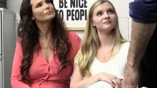 Wrex leave mom and daugter with cum