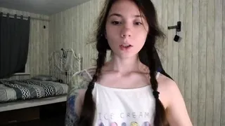 Shy brunette homemade amateur webcam teen